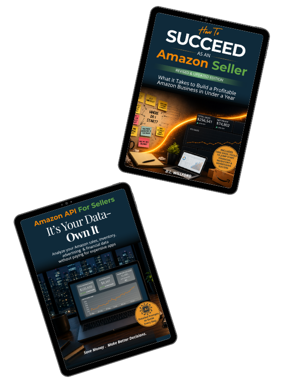 Amazon Seller Systems Series books by D.L. Willford featuring Amazon selling and Amazon API analytics guides